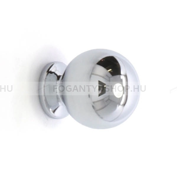 RUJZ DESIGN Gombfogantyú - ms 5.20 - 1 furatos - Fényes króm Cr - Zamak fém ötvözet - Fém gombfogantyú, bútorgomb (szögletes, kerek)