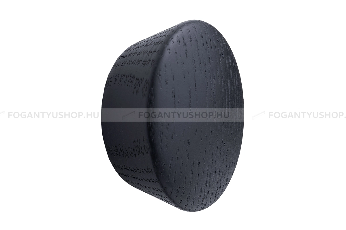 FURNIPART Bútor fogantyú - BERET - 1 furatos - Feketére pácolt tölgyfa  - Fa - Fa bútorfogantyú