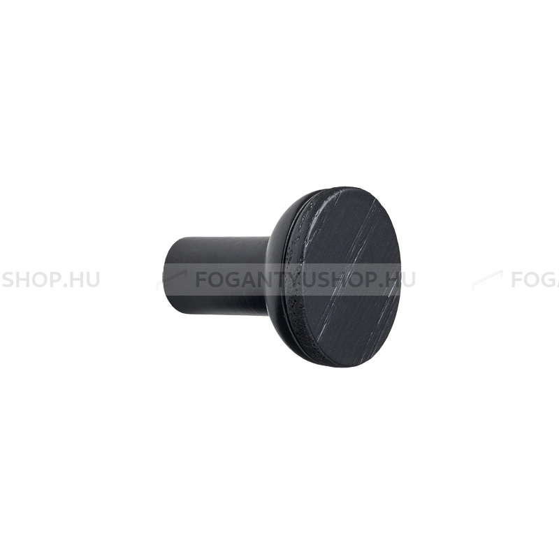 FURNIPART Fogantyú - BIS - 1 furatos - Wengefa hrast wenge, Fekete - Zamak fém ötvözet, Fa - Fa bútorfogantyú