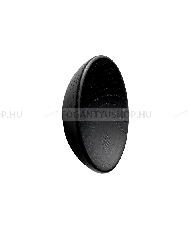 FURNIPART Bútor fogantyú - BOWL - 1 furatos - Feketére pácolt kőrisfa  - Fa - Fa bútorfogantyú