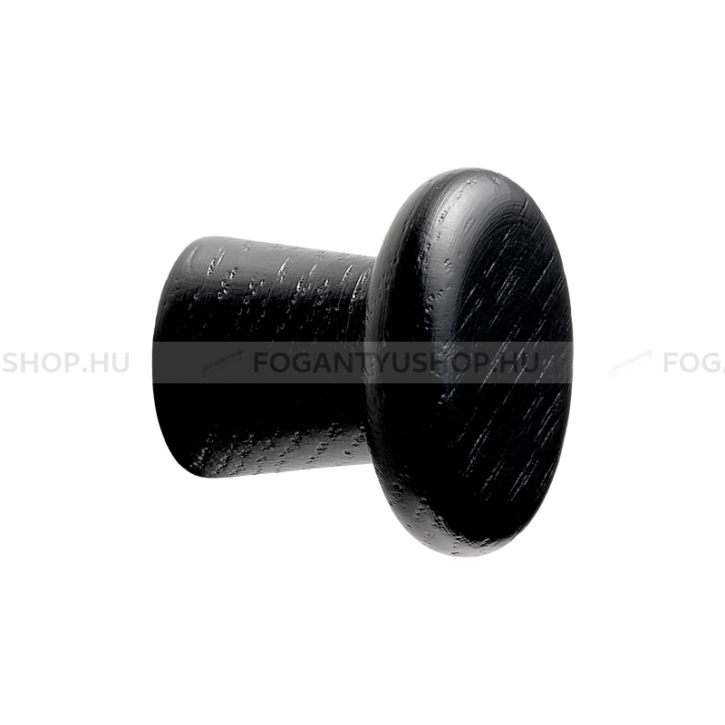FURNIPART Bútor fogantyú - CLASSIS - 1 furatos - Feketére pácolt kőrisfa  - Fa - Fa bútorfogantyú