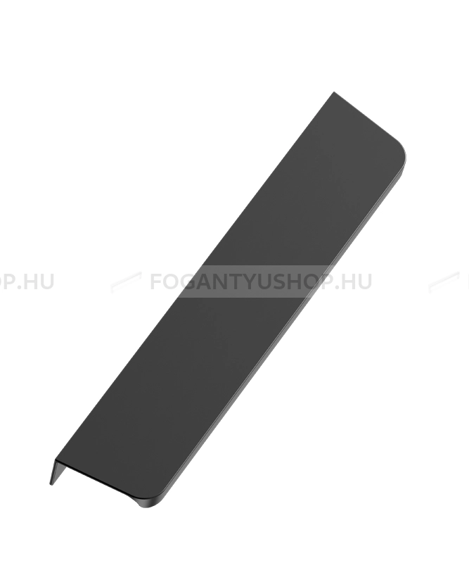 FURNIPART Bútor fogantyú - COMET - Fekete - Alumínium - Bútorajtó élére ültethető fém fogantyú