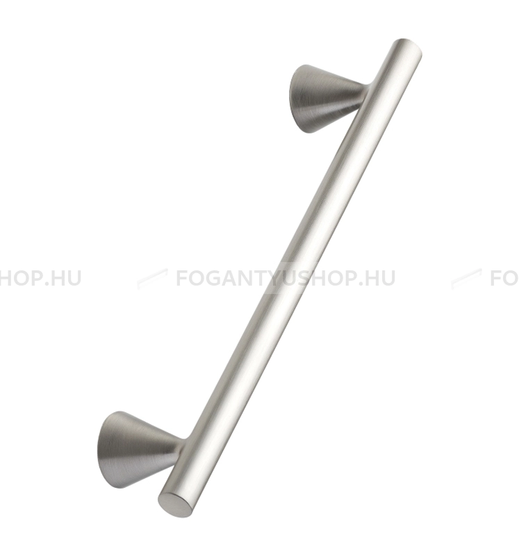 FURNIPART Bútorfogantyú - DELTA 160 - furattáv 160 mm - Szálcsiszolt inox  - Zamak fém ötvözet - Egy méretben gyártott színes fém bútorfogantyú