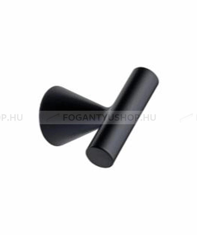 FURNIPART Gombfogantyú - GombGomb DELTA Festett - 1 furatos - Festett fekete BlackL - Zamak fém ötvözet - Színes fém gombfogantyú, bútorgomb