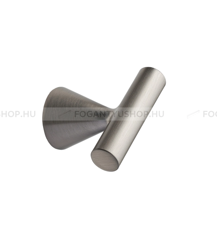FURNIPART Gomb fogantyú - GombGomb DELTA - 1 furatos - Szálcsiszolt inox  - Zamak fém ötvözet - Színes fém gombfogantyú, bútorgomb