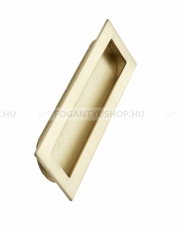 FURNIPART Fogantyú - INN 160 - furattáv 160 mm - Szálcsiszolt arany  - Zamak fém ötvözet - Bútorajtó élébe marható, süllyeszthető fém fogantyú