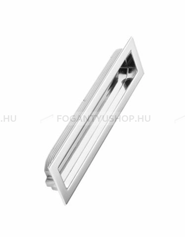 FURNIPART Bútor fogantyú - INN 160 - furattáv 160 mm - Fényes króm Cr - Zamak fém ötvözet - Bútorajtó élébe marható, süllyeszthető fém fogantyú