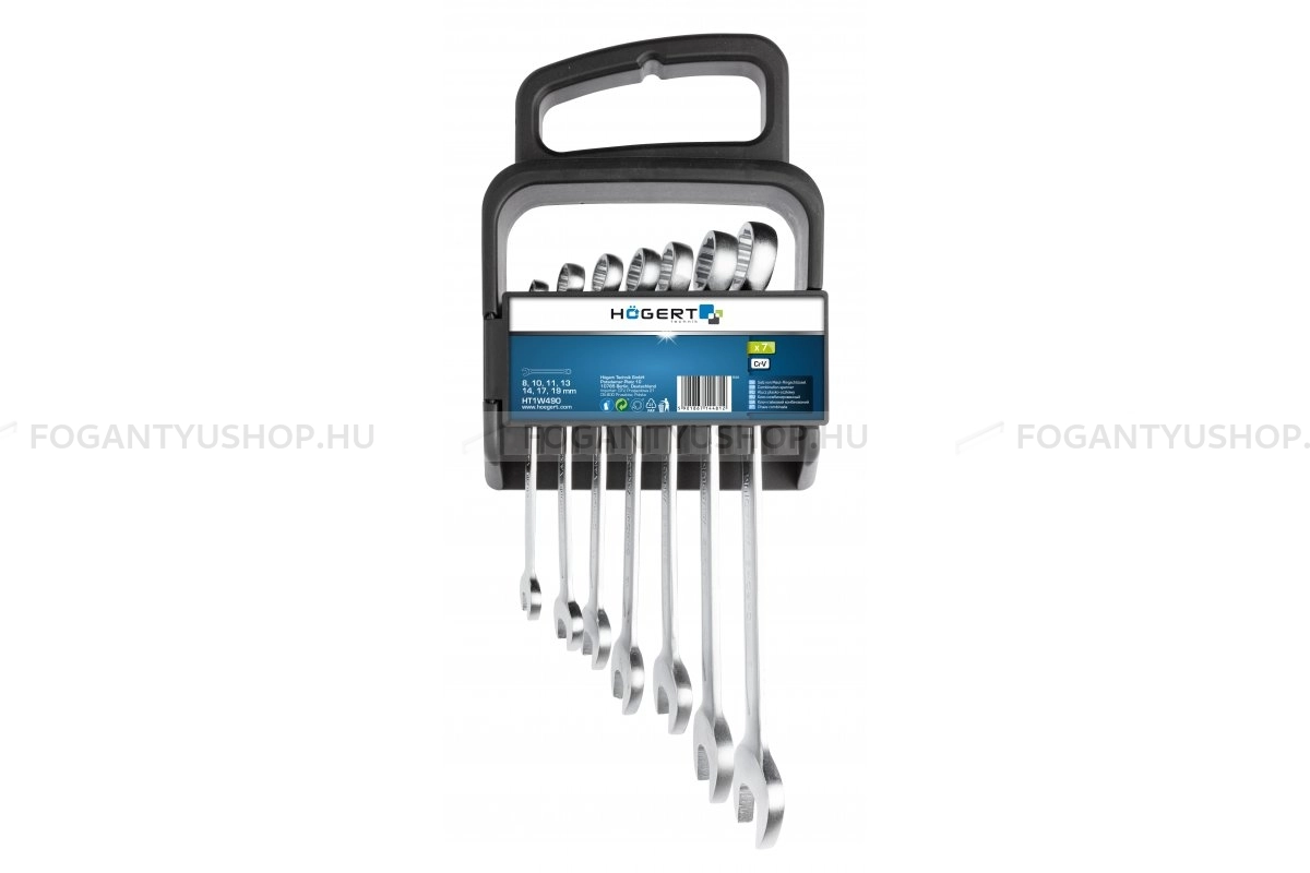HÖGERT HT1W490 Csillag villáskulcs készlet 7db os DIN 3113 CrV 8 19 - Villás és csillag kulcsok, villáskulcs készletek
