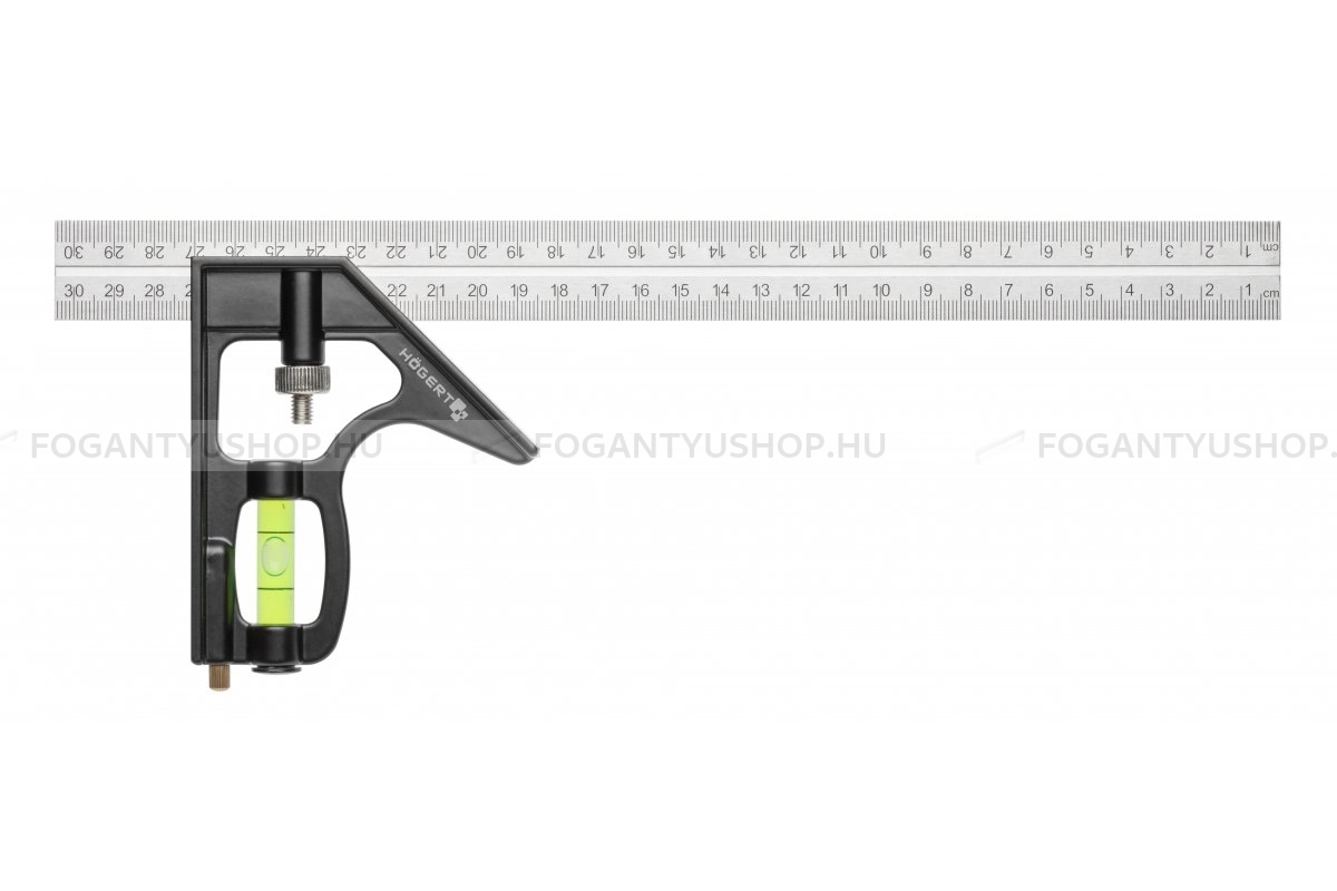 HÖGERT HT4M217 Kombinált derékszög vízmérték vonalzó 30 cm - Mérőeszközök, mérőszalag, tolómérő, derékszög