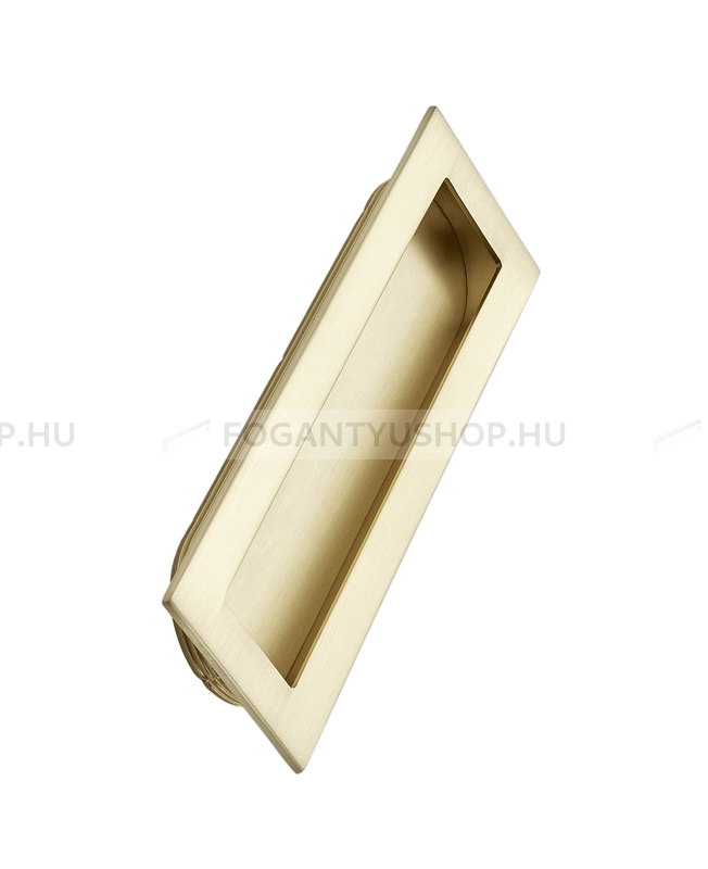 FURNIPART Bútorfogantyú - INN 50X160 - 1 furatos - Szálcsiszolt arany  - Zamak fém ötvözet - Bútorajtó felületébe marható, süllyeszthető fém fogantyú