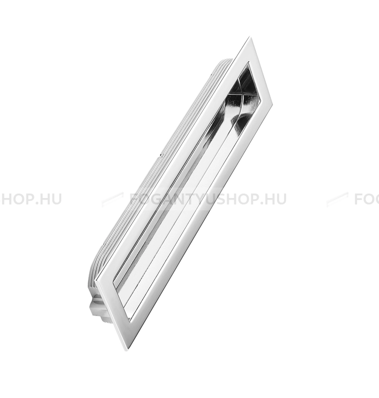 FURNIPART Bútorfogantyú - INN 50 x 202 - 1 furatos - Fényes króm Cr - Zamak fém ötvözet - Bútorajtó felületébe marható, süllyeszthető fém fogantyú