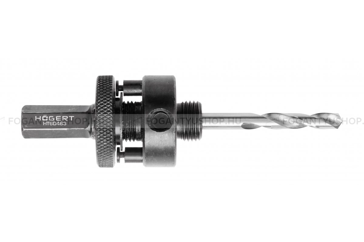 HÖGERT HT6D463 Adapter fúrószárral bimetál lyukfűrészhez 32 152 Hatszögletű 7/16 col HSS - SDS fúró és véső szárak, fa-fém fúrószárak