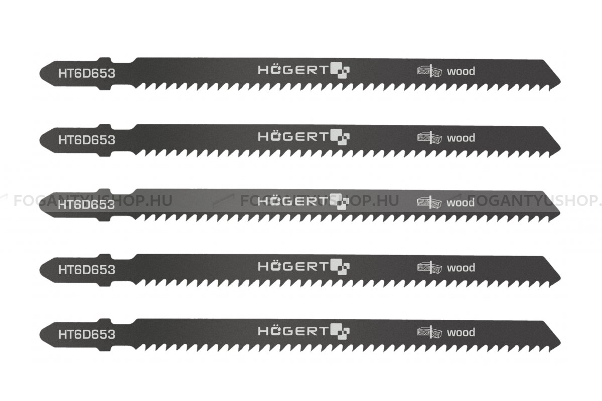 HÖGERT HT6D653 5db os Szúrófűrészlap dekopír fűrészlap fához 126 9 TPI - Opálüveg - Kézifűrészek, dekopír fűrész lapok