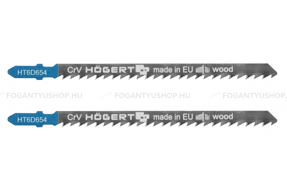 HÖGERT HT6D654 2 Szúrófűrészlap dekopír fűrészlap fához 2db os 132 6 TPI CrV - Kézifűrészek, dekopír fűrész lapok
