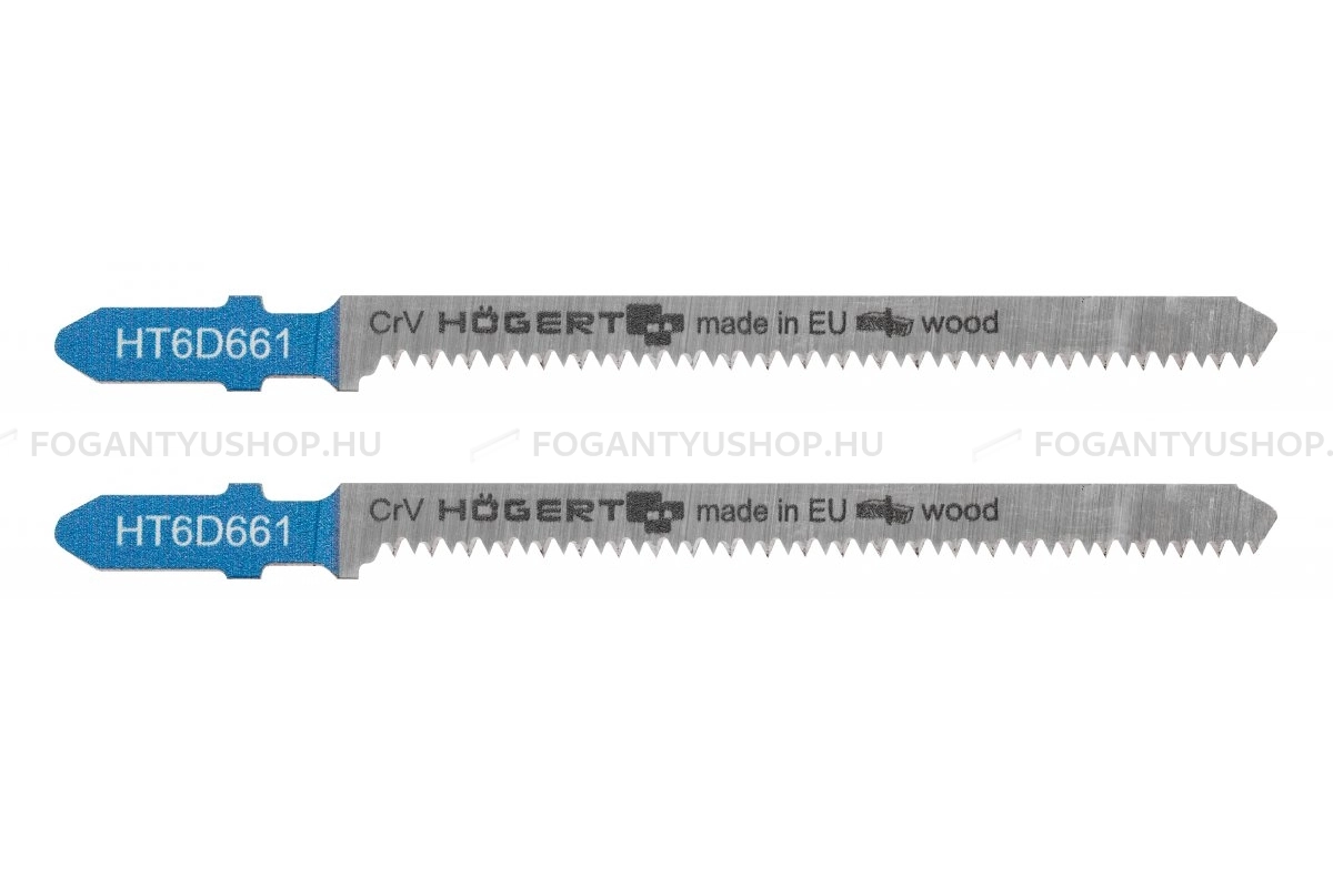 HÖGERT HT6D661 2 Szúrófűrészlap dekopír fűrészlap 2db os fához ferde vágáshoz 100 12 TPI CrV - Kézifűrészek, dekopír fűrész lapok