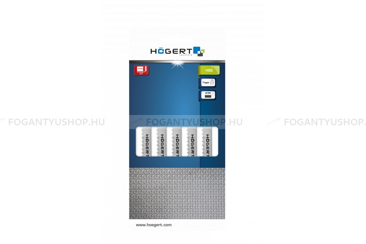 HÖGERT HT6D672 5db os Szúrófűrészlap dekopír fűrészlap fémhez precíz vágáshoz 100 8 TPI HSS - Kézifűrészek, dekopír fűrész lapok