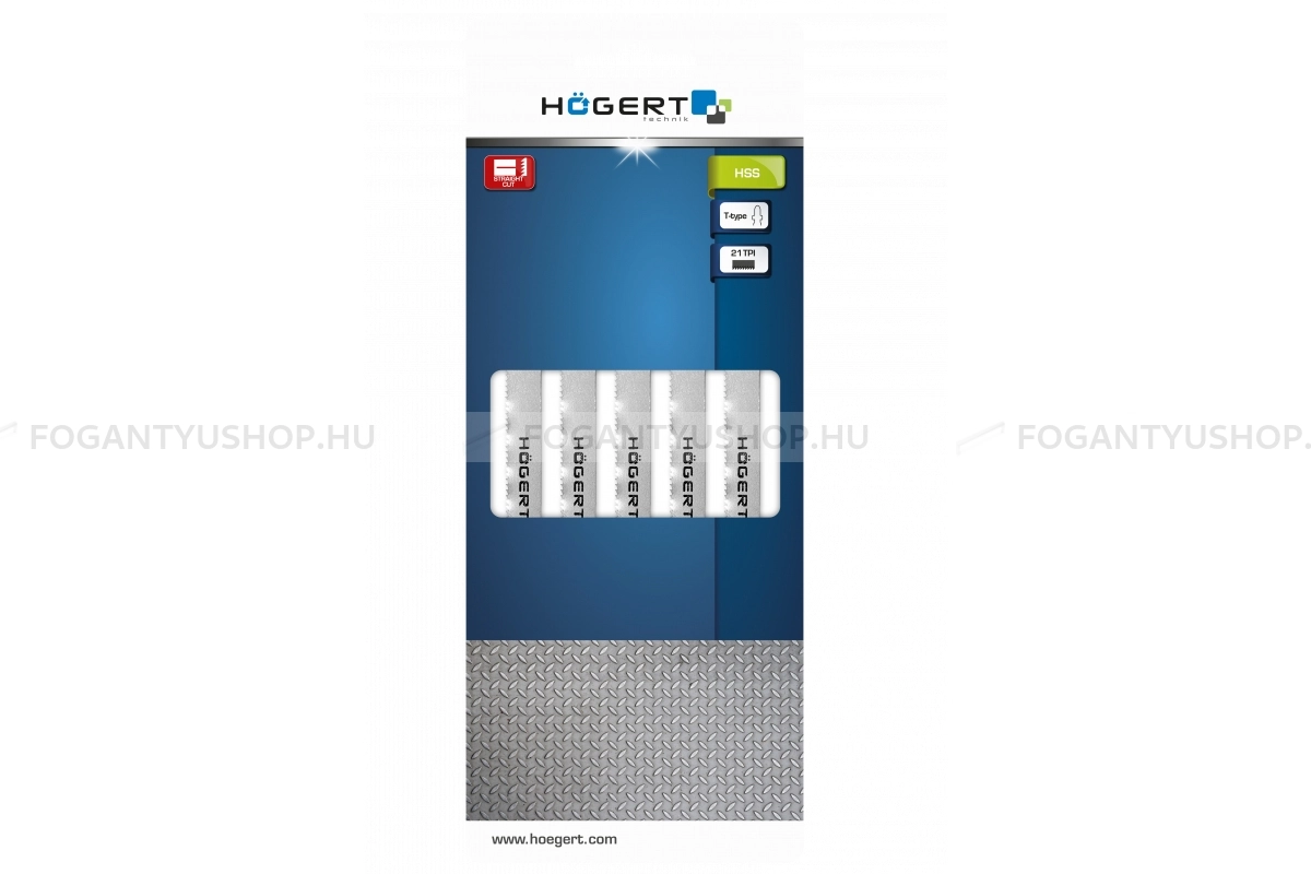 HÖGERT HT6D673 5db os Szúrófűrészlap dekopír fűrészlap fémhez precíz vágáshoz 132 21 TPI HSS - Kézifűrészek, dekopír fűrész lapok