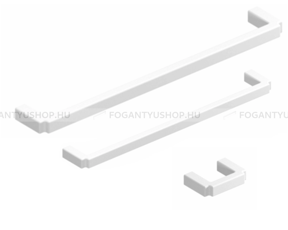 RUJZ DESIGN Bútor fogantyú - 722.09 Festett - Festett fehér WhiteL - Zamak fém ötvözet - Több méretben gyártott színes fém bútorfogantyú